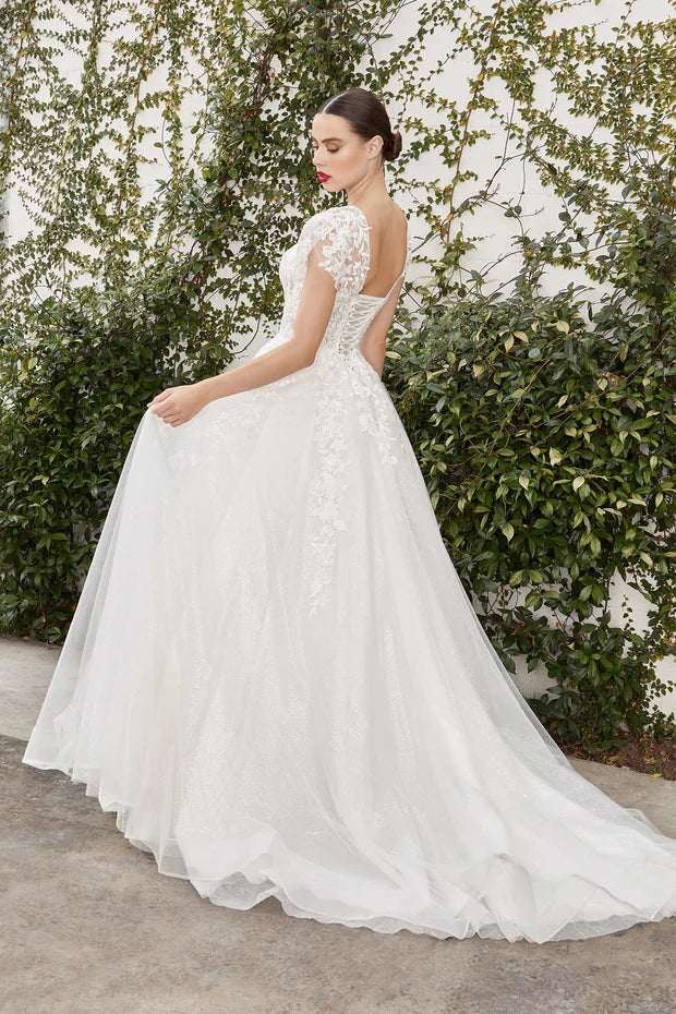 Style 66269: Long Sleeve Ball Gown with Tulle Handkerchief Skirt | Lillian  West
